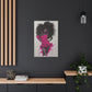 Model Perfect In Pink — Afrocentric Inspirational Black Woman Canvas Wall Art