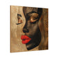Enswirled Afrocentric Black Woman Abstract Art Canvas Wall Print