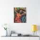 Be At Peace Black Woman Abstract Art Canvas Wall Print