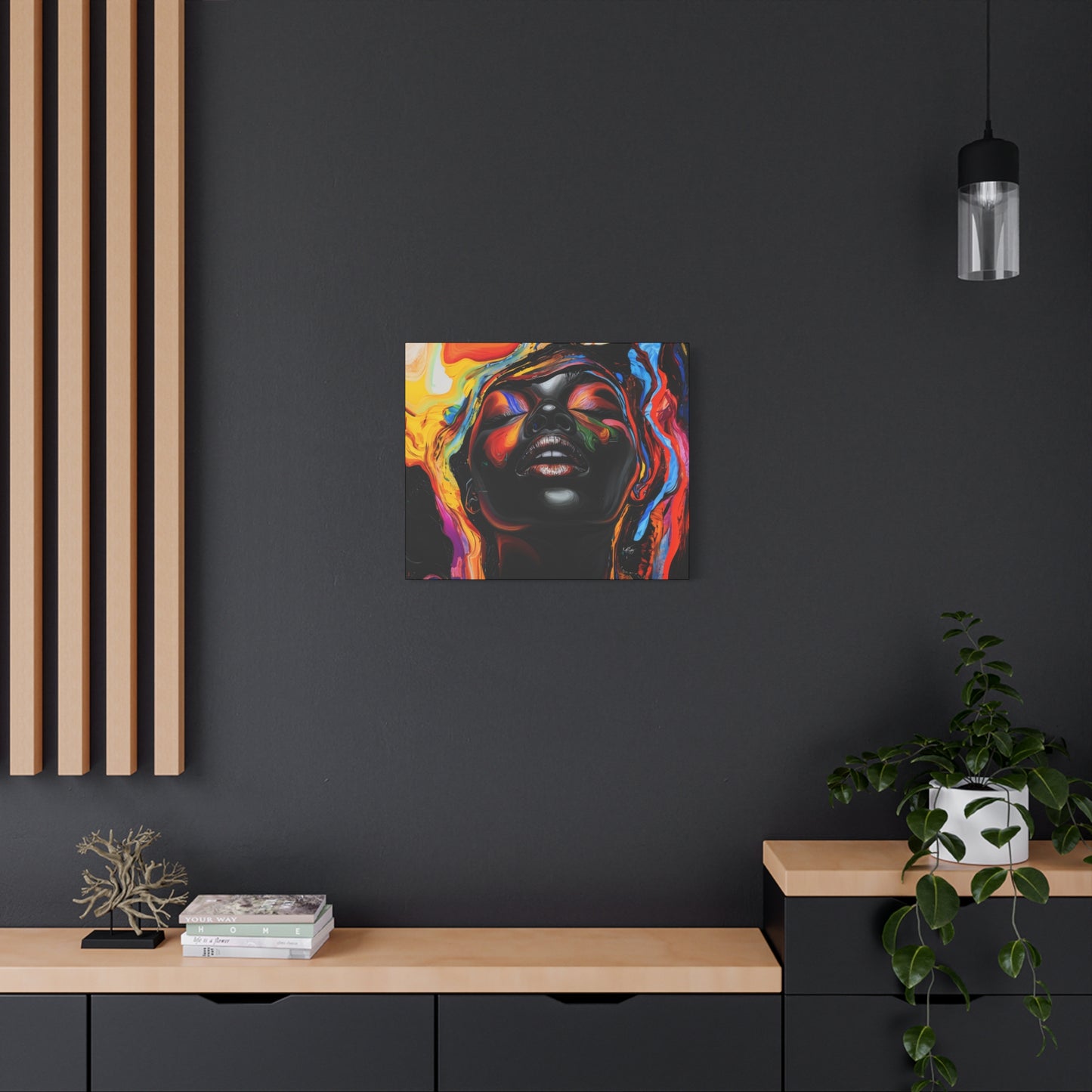 Yes Afrocentric Black Woman Art Canvas Wall Print