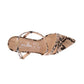 Trendy Snake Print Vegan Leather Low Heel Party Sandals - Xtreme Shopper