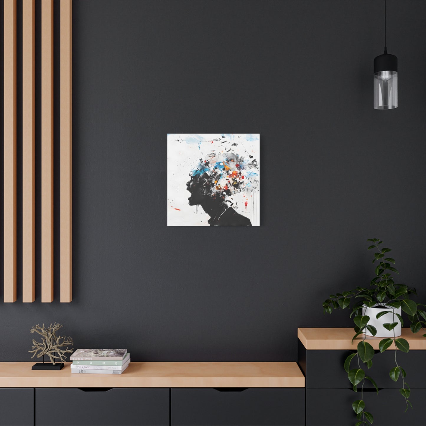 Frustration Afrocentric Black Art Canvas Wall Print
