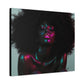 Sometimes It's A Little Hot Afrocentric Black Woman Art Canvas Wall Print