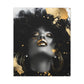 Gold Is My Passion Afrocentric Black Woman Abstract Art Canvas Wall Print