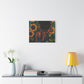 In The Garden Afrocentric Black Woman Art Canvas Wall Print