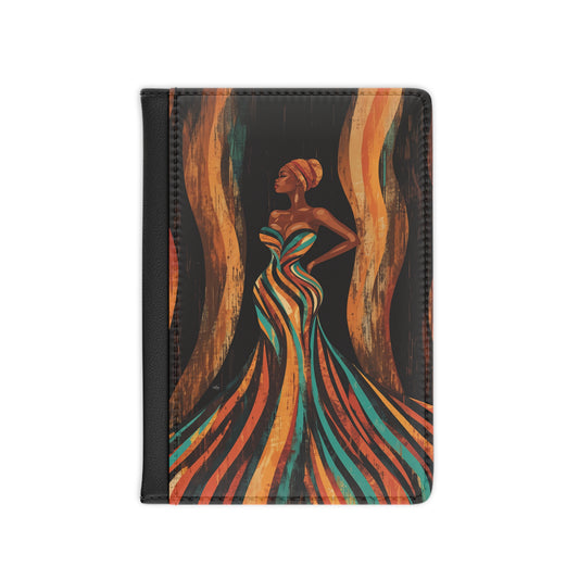Rise Up Vegan Leather Black Art RFID Blocking Passport Cover