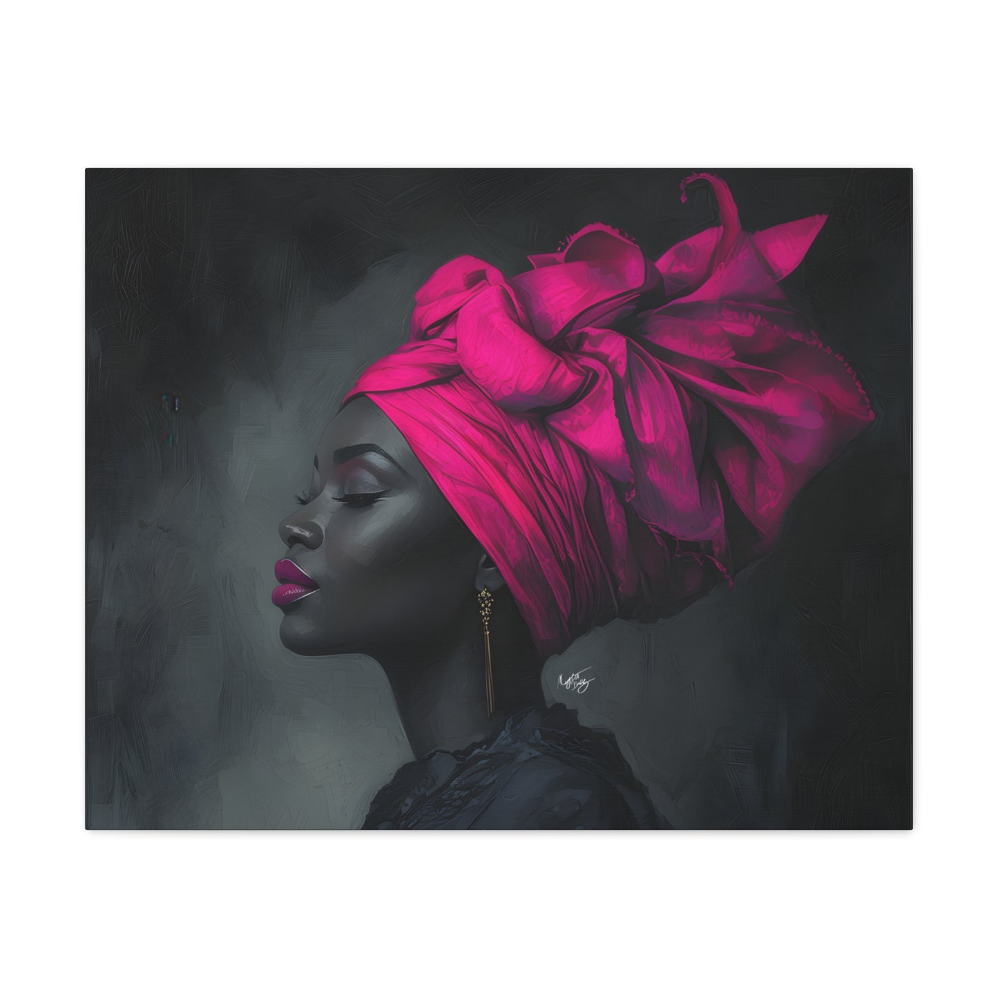 So Still Black Woman Wall Canvas Art