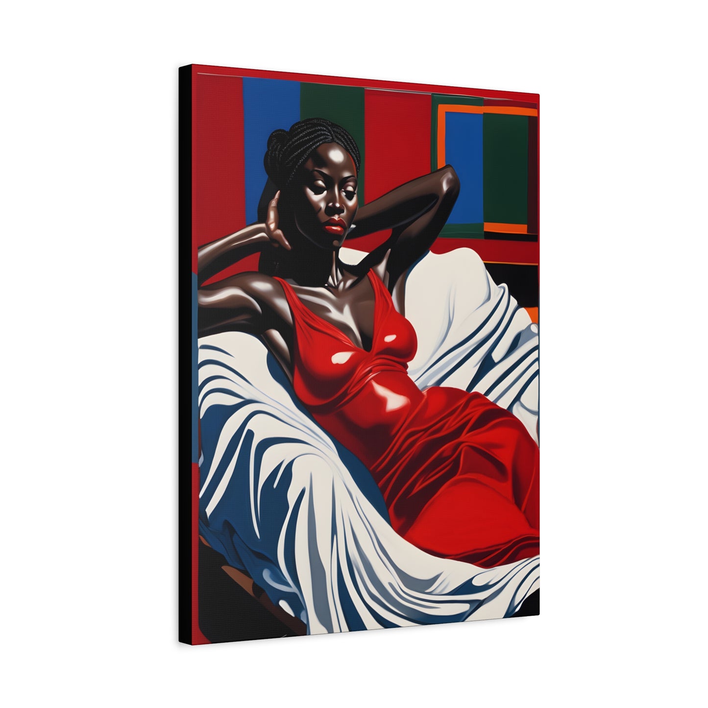 I'll Think About It Afrocentric Black Woman Abstract Art Canvas Wall Print - Xtreme Shopper