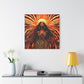 Sunkissed Afrocentric Black Woman Abstract Art Canvas Wall Print