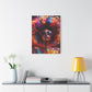 Groovy Summer Black Woman Psychedelic Themed Artwork Canvas Wall Print - Xtreme Shopper