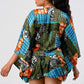 Trendy Vibrant Kimono Sleeve Romper
