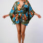 Trendy Vibrant Kimono Sleeve Romper