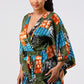 Trendy Vibrant Kimono Sleeve Romper