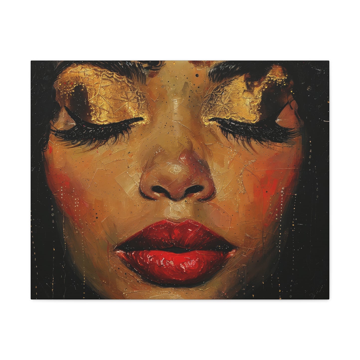 Just Meditate On It Black Woman Art Canvas Wall Print