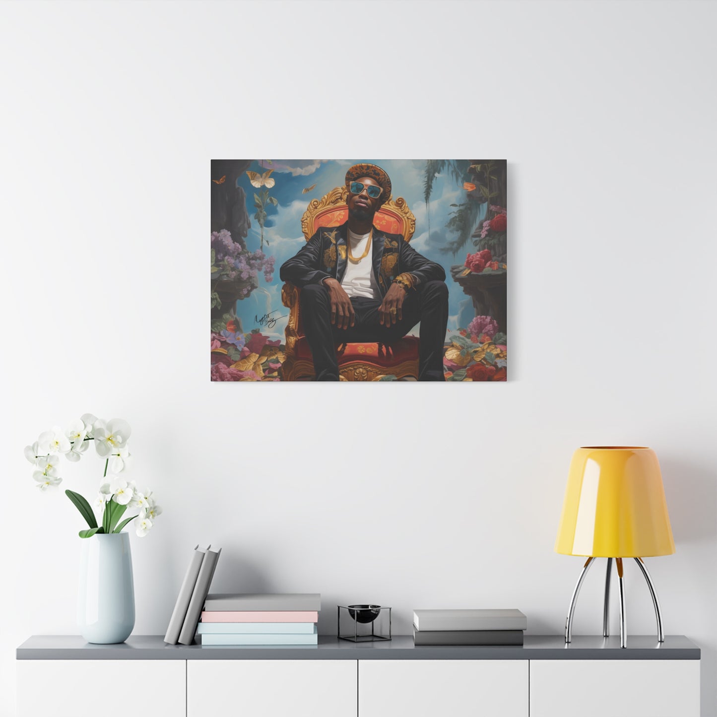 SurrealFlyism Afrocentric Black Man Art Canvas Wall Print