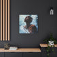 Refreshed Afrocentric Black Woman Art Canvas Wall Print
