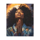 Please Deliver Me Peace The Moment Afrocentric Black Woman Spiritual Art Canvas Wall Print