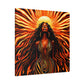 Sunkissed Afrocentric Black Woman Abstract Art Canvas Wall Print