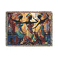 Club Trio Black Woman Art Woven Throw Blanket