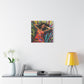 Be At Peace Black Woman Abstract Art Canvas Wall Print