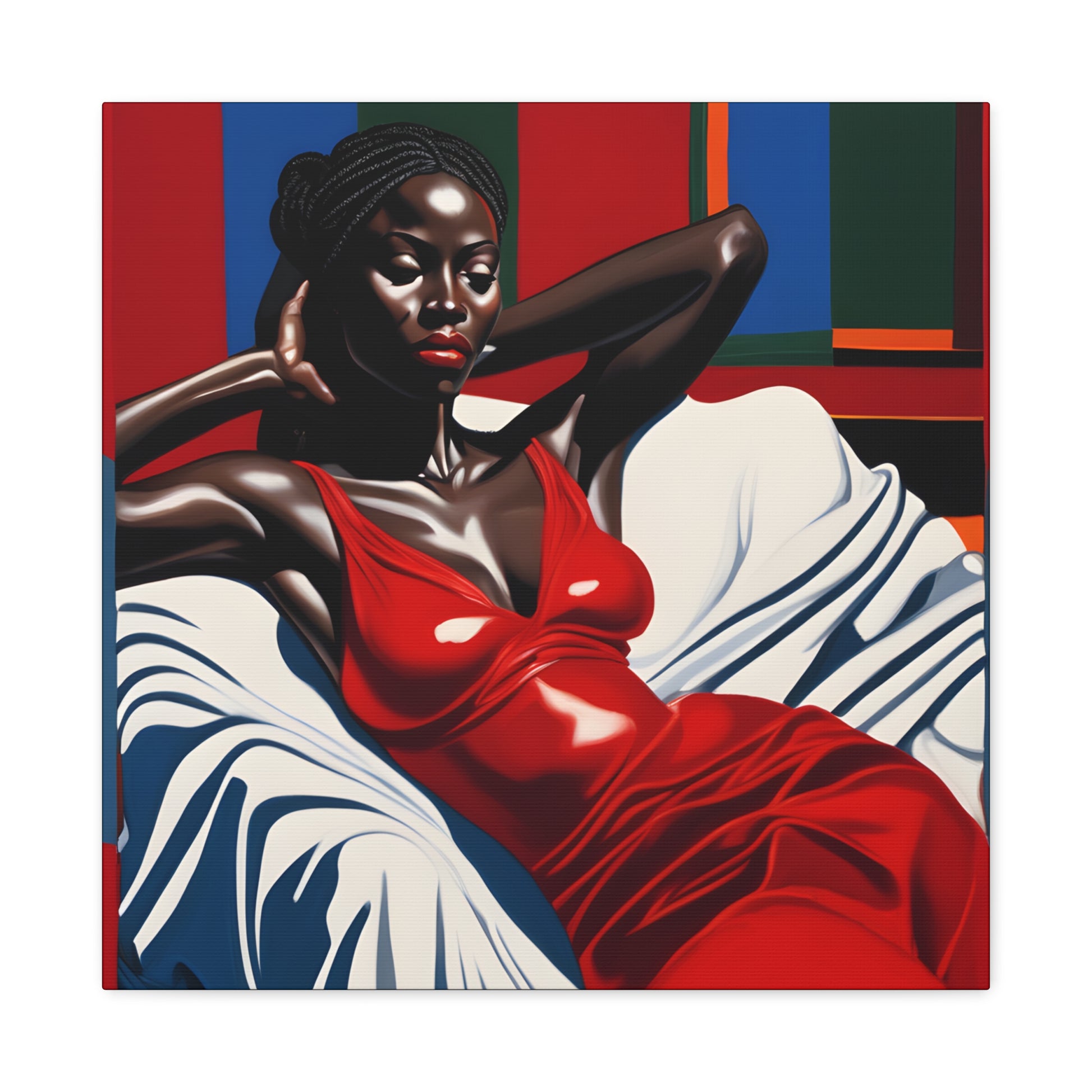 I'll Think About It Afrocentric Black Woman Abstract Art Canvas Wall Print - Xtreme Shopper