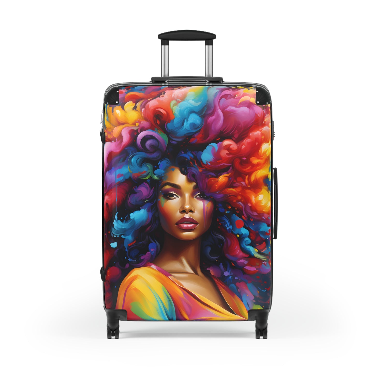 In Every Color I'm Beautiful Black Woman Art Hardshell Hardside Lockable Spinner Suitcase