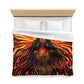 Beautiful Sunrising Black Woman Abstract Art Microfiber Duvet Cover