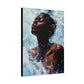 Refreshed Afrocentric Black Woman Art Canvas Wall Print