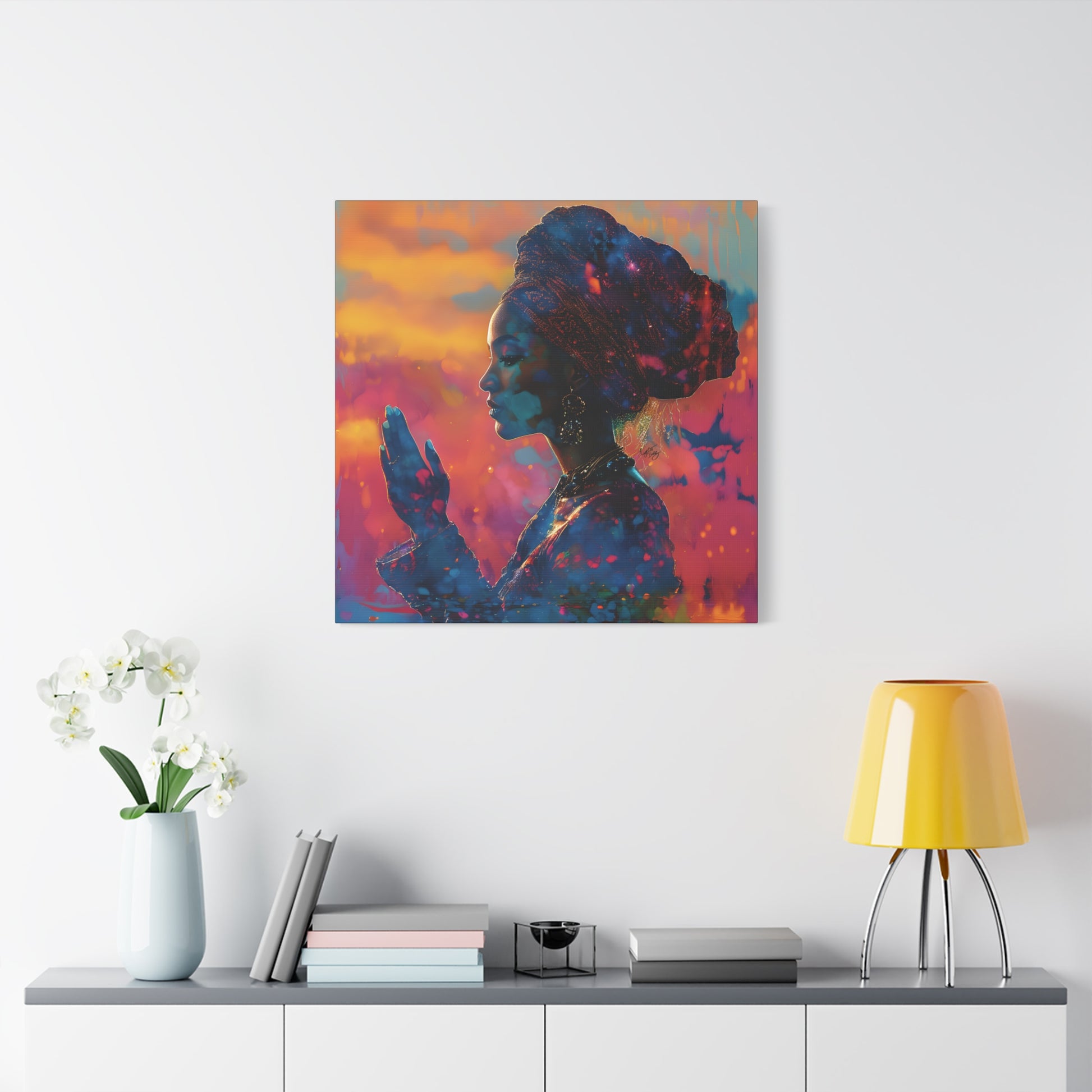 Manifest It Afrocentric Black Woman Art Canvas Wall Print - Xtreme Shopper