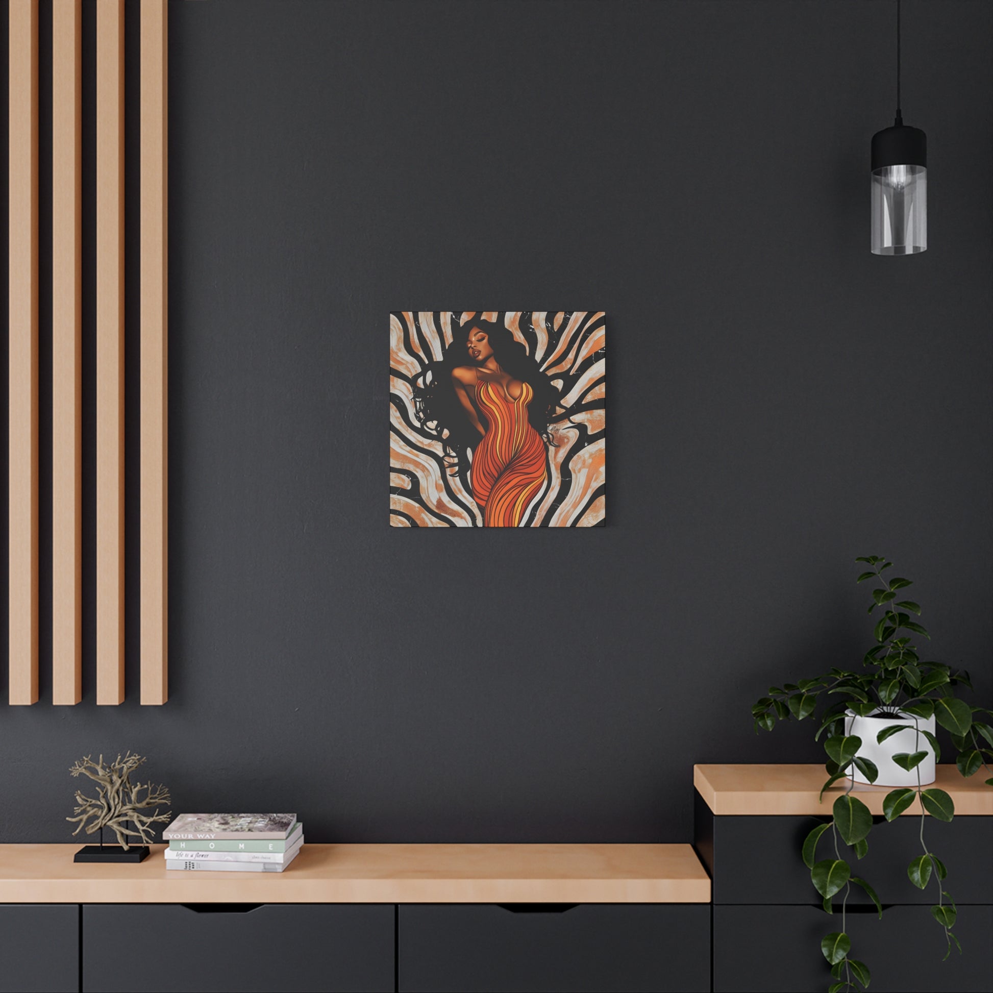The Rhythm Is In Me Afrocentric Black Woman Art Canvas Wall Print - Xtreme Shopper