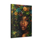Mother Nature In Full Bloom Afrocentric Black Woman Fantasy Art Canvas Wall Print - Xtreme Shopper