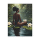 Meet Me By The Water Afrocentric Black Woman Fantasy Art Canvas Wall Print