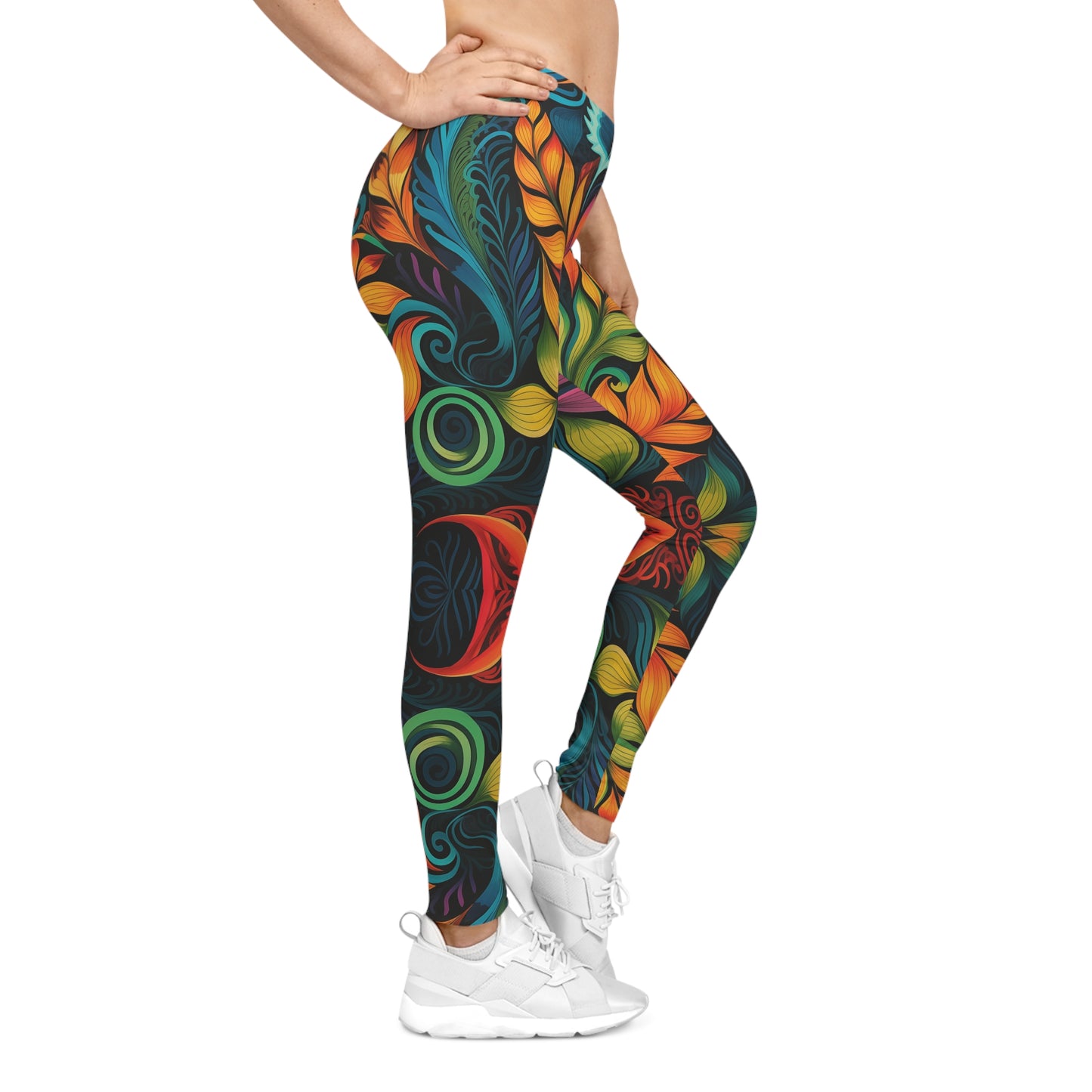 Psychedelic Forest Printed Yoga Pants Leggings