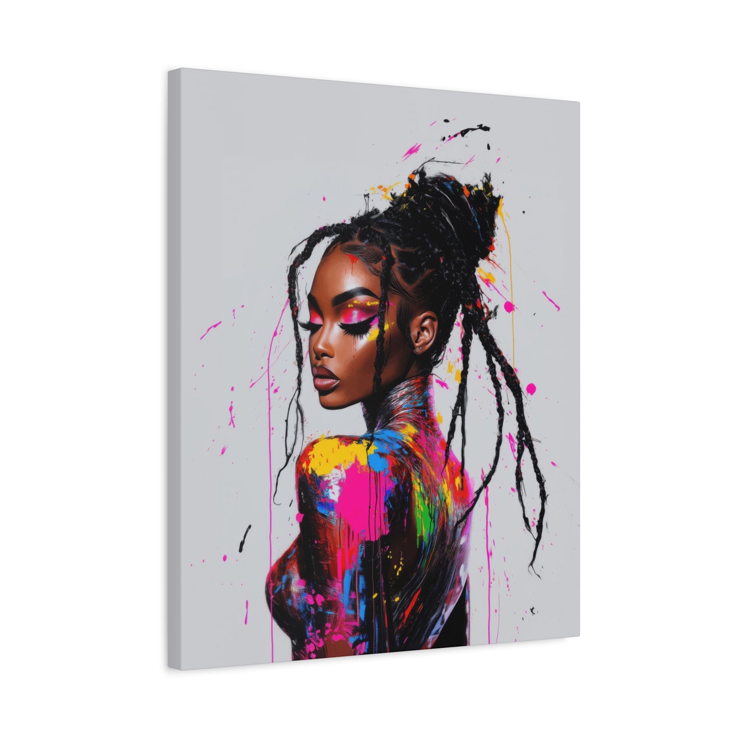 Confidence Afrocentric Black Woman Inspirational Spiritual Art Canvas Wall Print