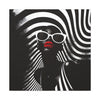 Beauty In Black And White Afrocentric Black Woman Art Canvas Wall Print