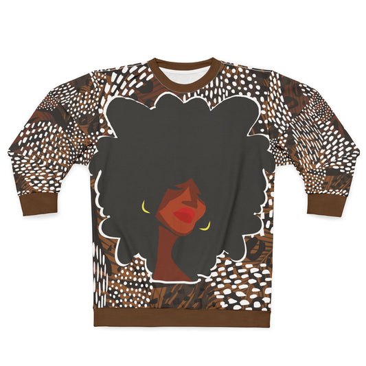 Afro Beauty Cheetah Animal Print Theme Sweatshirt