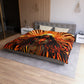 Beautiful Sunrising Black Woman Abstract Art Microfiber Duvet Cover