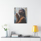 Naturally Peaceful Afrocentric Black Woman Art Canvas Wall Print