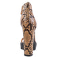 Trendy Snake Print Vegan Leather Lug Sole Sandals - Xtreme Shopper