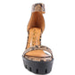 Trendy Snake Print Vegan Leather Lug Sole Sandals - Xtreme Shopper