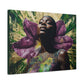 Blooming With Beauty Afrocentric Black Woman Inspirational Spiritual Art Canvas Wall Print
