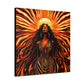 Sunkissed Afrocentric Black Woman Abstract Art Canvas Wall Print
