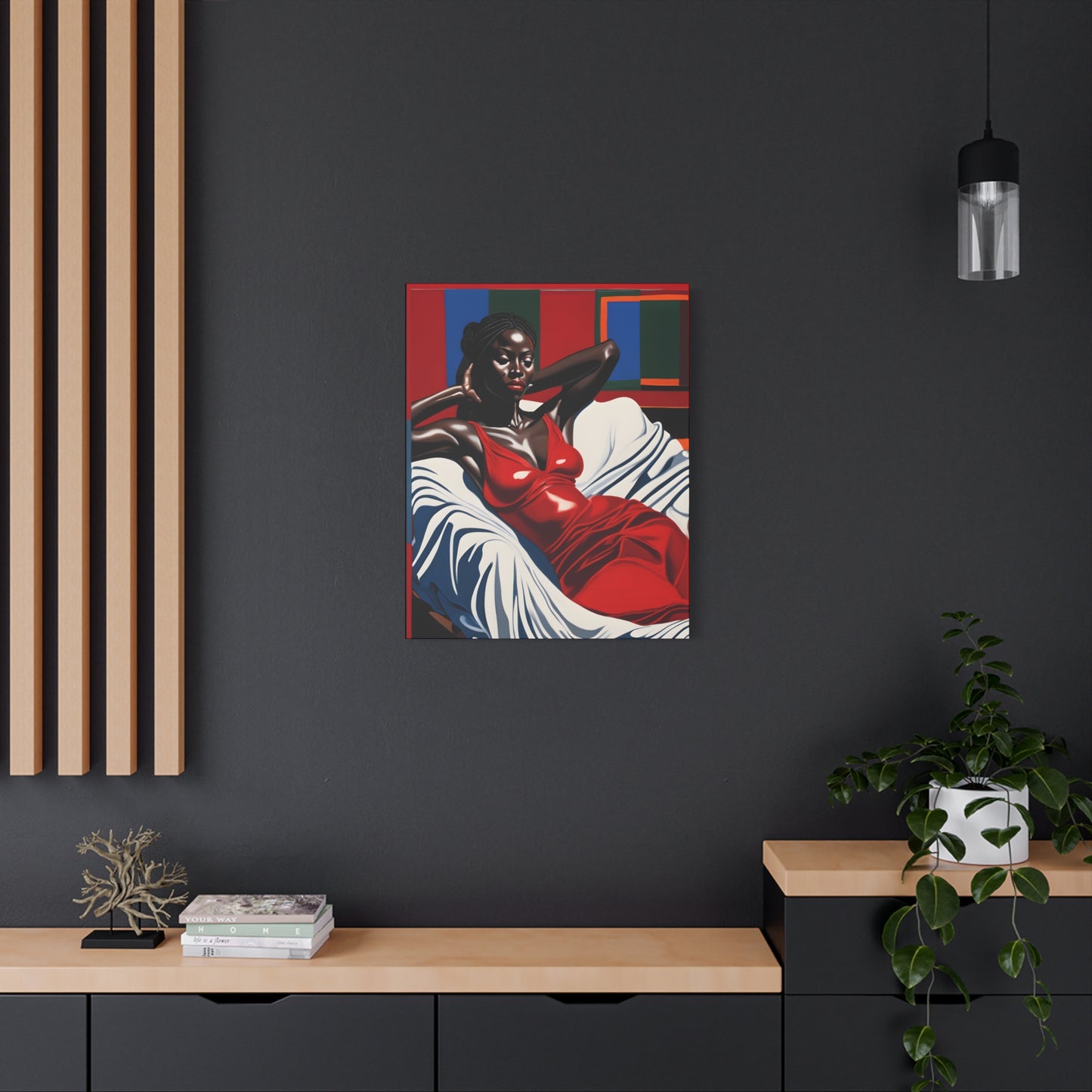 I'll Think About It Afrocentric Black Woman Abstract Art Canvas Wall Print - Xtreme Shopper