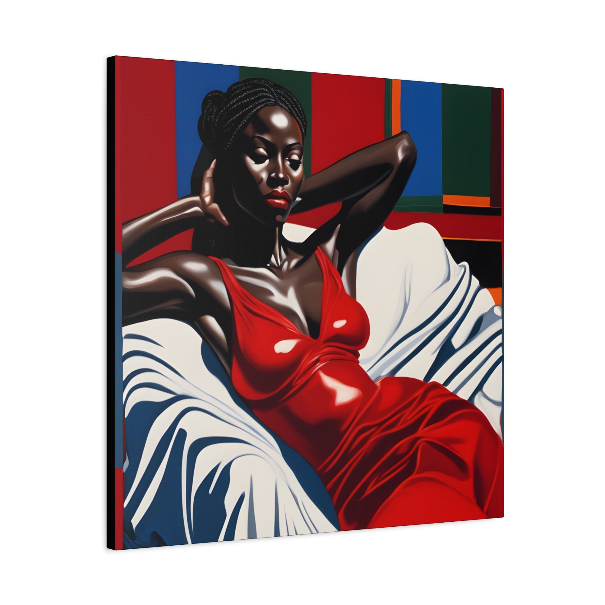 I'll Think About It Afrocentric Black Woman Abstract Art Canvas Wall Print - Xtreme Shopper