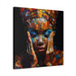 Heavy Is The Head That Wears The Crown Afrocentric Black Woman Abstract Art Canvas Wall Print