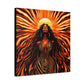Sunkissed Afrocentric Black Woman Abstract Art Canvas Wall Print