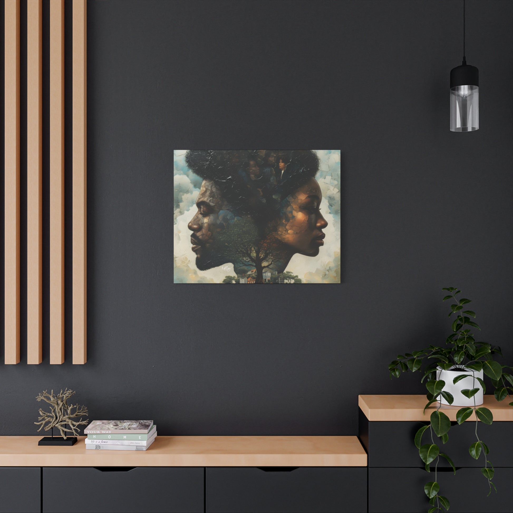 Together We Grow Afrocentric Black Art Canvas Wall Print - Xtreme Shopper