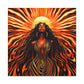 Sunkissed Afrocentric Black Woman Abstract Art Canvas Wall Print