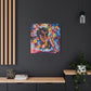 Flowers Blooming Everywhere Afrocentric Black Abstract Art Canvas Wall Print