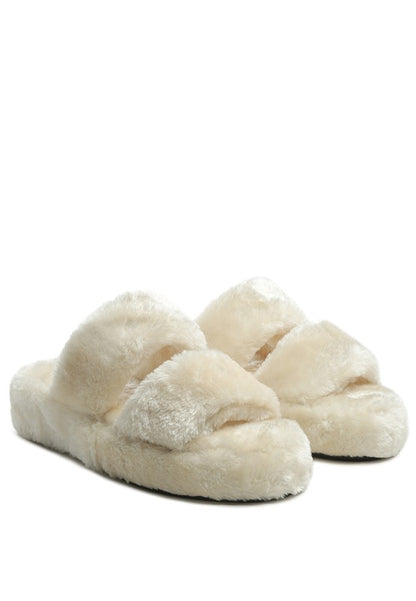 Smoothie Faux Fur Platform Slipper Sandals - Xtreme Shopper